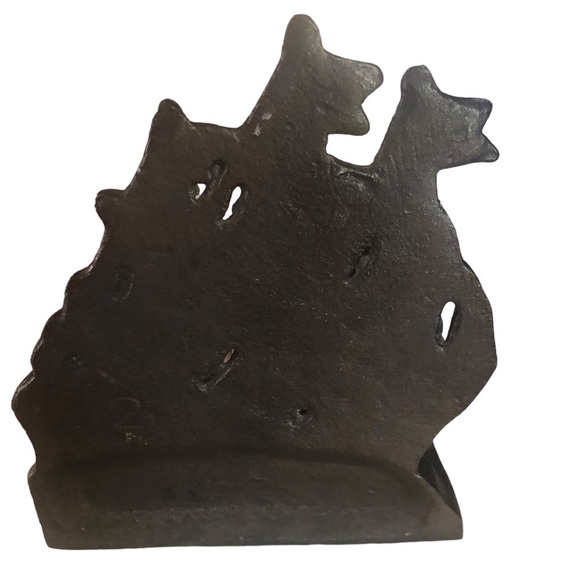 Set of 2 VTG Cast Iron Bookends Old World Ships 6X4.5 Library Den Decor Books - Picture 3 of 4